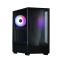 Zalman PC case P10 without PSU, 1xUSB3.0, 1xUSBType-C, 1x120mm ARGB, VGA 384mm, LCS ready, TG Side Panel, mATX, black