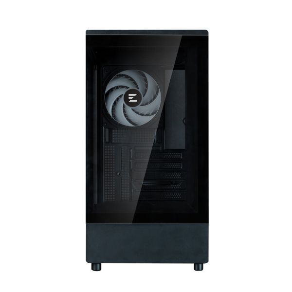 Zalman PC case P10 without PSU, 1xUSB3.0, 1xUSBType-C, 1x120mm ARGB, VGA 384mm, LCS ready, TG Side Panel, mATX, black