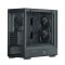 Zalman PC case P10 Namu without PSU, 1xUSB3.0, 1xUSBType-C, 2x120mm, 1x120mm ARGB, VGA 340мм, LCS ready, TG Side Panel, mATX, black