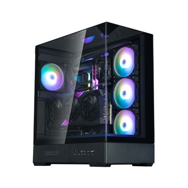 Zalman PC case P40 Prism without PSU, 2xUSB3.0, 1xUSBType-C, 1x120mm ARGB, VGA 420мм, LCS ready, TG 3x Panels, ATX, black