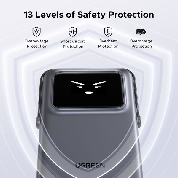 Portable Charger UGREEN PB572 (45327) Uno, 10000mAh 7.5W, Magnetic Wireless Power Bank, Grey