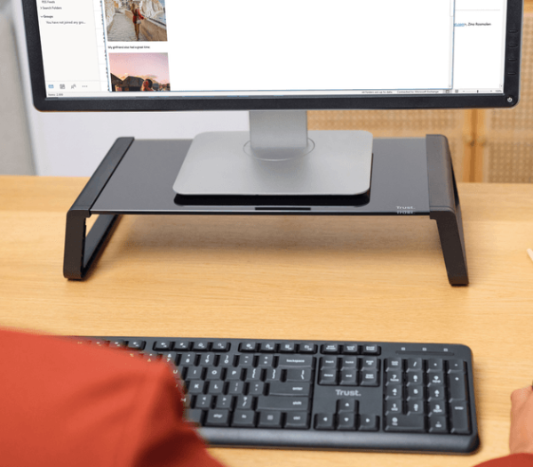 MONTA GLASS MONITOR STAND BLK