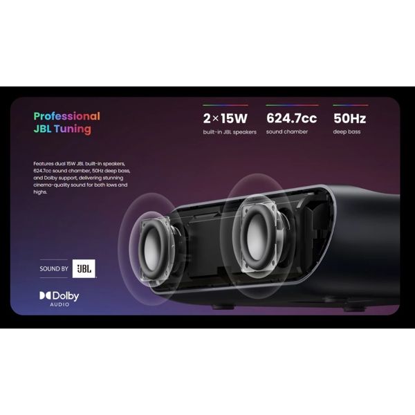 Yaber K300s, DLP Laser Projector, Laser, FHD 1920x1080, 1000Lm, JBL Speakers, Black