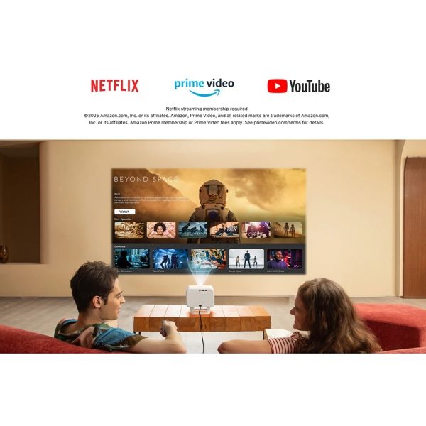 Yaber L2 Plus Home Cinema, LCD Projector, FHD 1920x1080, 700lm, JBL Speakers, White