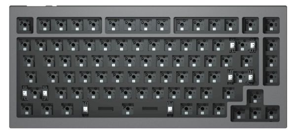 Keyboard mechanical Keychron Q1 75Key, Gateron Phantom Blue, Hot-Swap, QMK, Knob, USB-A, EN, RGB, Сірий