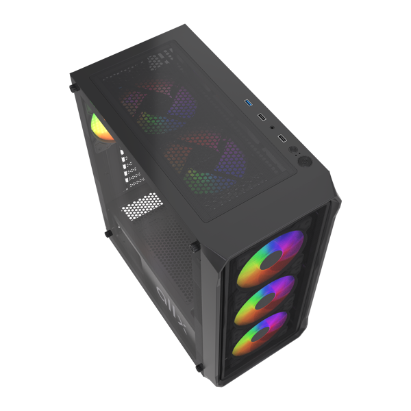 Case ALLX AX-G2044, Computer Case, ATX, MATX, ITX, USB3.0, USB1.0x2, HD AUDIO, Black
