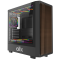 Case ALLX AX-G2147, Computer Case, EATX, ATX, MATX, ITX, USB 3.0, USB, HD Audio, Black/Brown