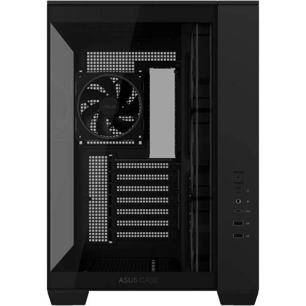 ASUS A32 PLUS Case, без БЖ, 1xUSB3.2, 1xUSB Type-C, Tempered Glass side, ARGB, ATX,, Black 90DC00S0-B19000