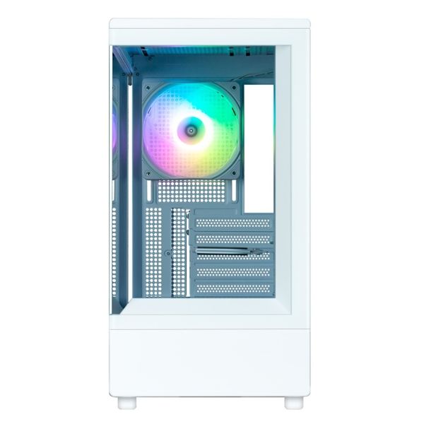 Zalman PC case P10 without PSU, 1xUSB3.0, 1xUSBType-C, 1x120mm ARGB, VGA 384mm, LCS ready, TG Side Panel, mATX, white