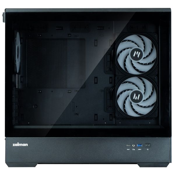 Zalman Computer case P30 Black V2, without PSU, 1xUSB3.0, 1хUSB Type-C, 3x120mm ARGB, TG Front/Side Panel, mATX, Black