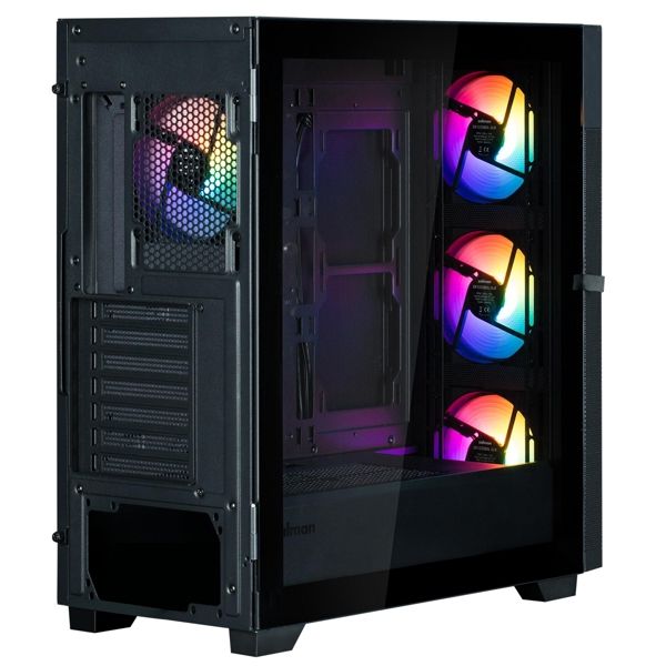 Zalman PC case  S5 Neo without PSU, 1xUSB3.1, 1xUSB2.0, 4x120mm FRGB, VGA 390mm, LCS ready, TG Side Panel, ATX, black