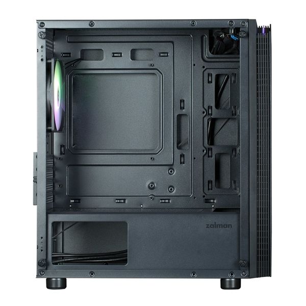 Zalman PC case T4 Plus without PSU, 2xUSB3.0, 1xUSB2.0, 1x120mm ARGB, VGA 320mm, TG Side Panel, mATX, black