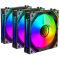 2E GAMING Case Fan Air Cool Magic Mirror ACF120MB-ARGB, 3x120мм, 2000rpm, 4pin PWM +5VARGB, 20.5dBa, black