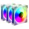 2E GAMING Case Fan Air Cool Magic Mirror ACF120MW-ARGB, 3x120мм, 2000rpm, 4pin PWM +5VARGB, 20.5dBa, white