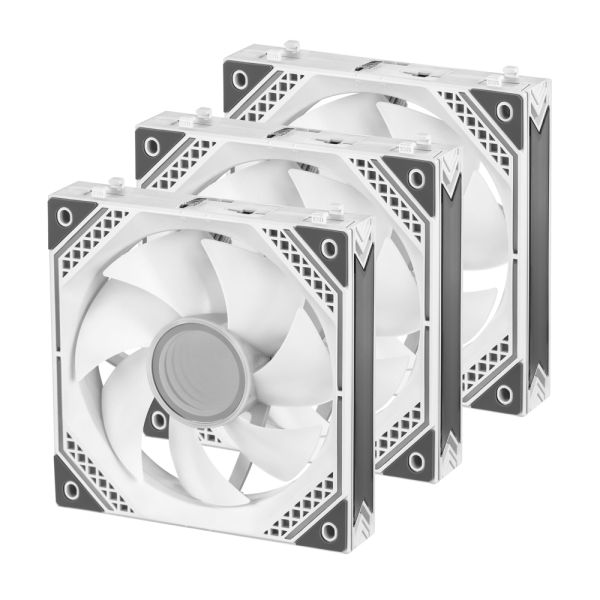 2E GAMING Case Fan Air Cool Magic Mirror ACF120MW-ARGB, 3x120мм, 2000rpm, 4pin PWM +5VARGB, 20.5dBa, white