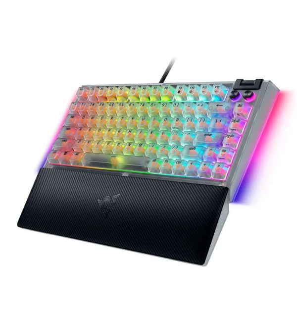 Razer Keyboard BlackWidow V4 75% RGB 83key Mechanical Tactile Switch GEN-3, USB-A, EN, Phantom White Ed.