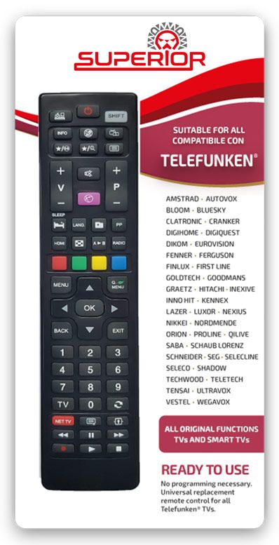 SUPTRB018 Telefunken/Vestel Smart-RC Universal Replacement SUPERIOR