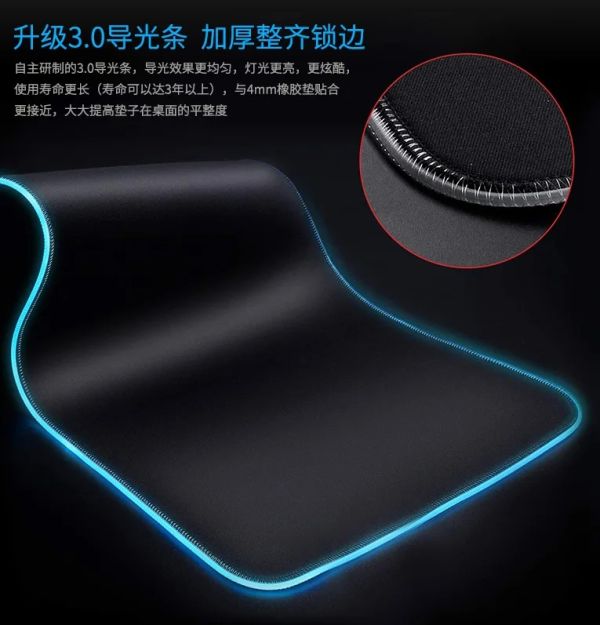 RGB Mouse Pad With Wireless Charger For Phones
