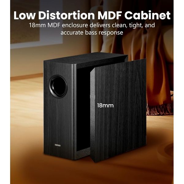 Subwoofer Edifier T5s, 70W, RCA, Powered Subwoofer, Black