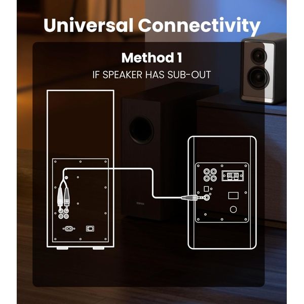 Subwoofer Edifier T5s, 70W, RCA, Powered Subwoofer, Black
