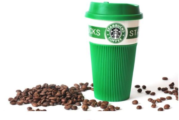 Starbucks Coffee Cup With Silicone Cover  Green