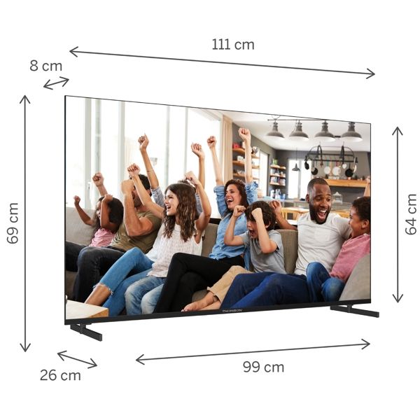 TV 50" Thomson LED 4K 60Hz Smart Google TV Black