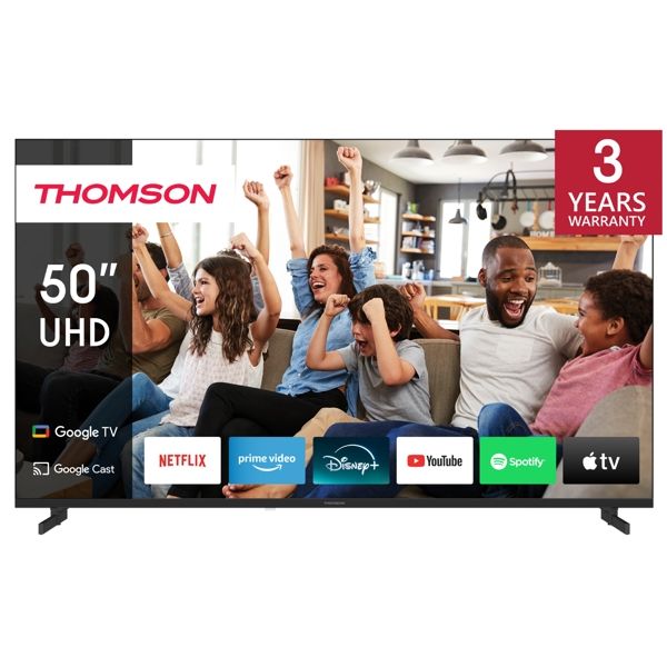 TV 50" Thomson LED 4K 60Hz Smart Google TV Black