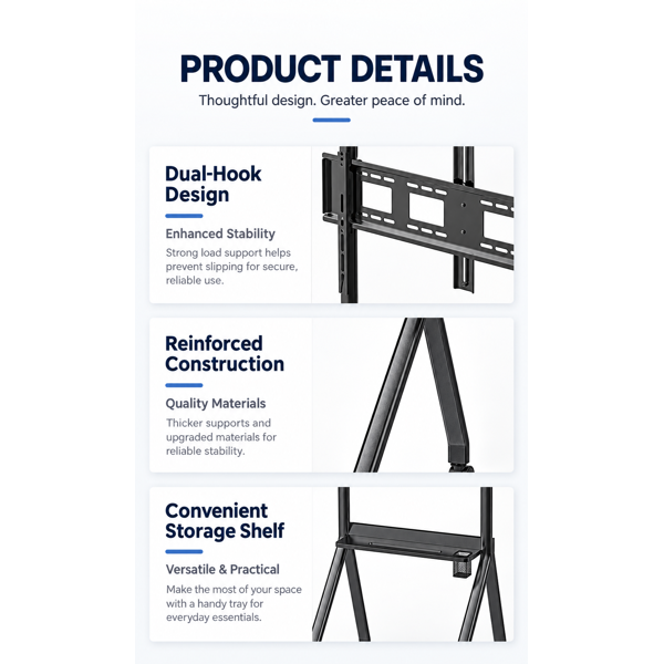 TV Mount AllScreen TR42, 42"-86", TV Mount With Roller, Black
