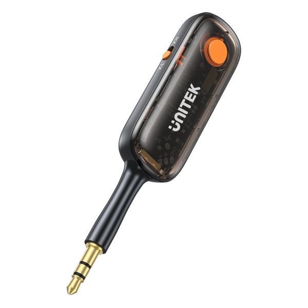 B1111A01, UNITEK, Bluetooth Adapter, 2-in-1 Bluetooth 5.3 Transmitter/Receiver, up to 10 m, latency 40ms, charge up to 10