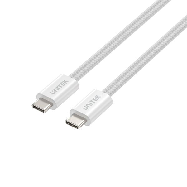 C14141AWH01-1M, UNITEK, 1M, 100W Magnetic USB-C Charging Cable, White.