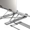 D1137A, UNITEK, Laptop Stand, Foldable, with Docking Station- 2*USB-A+USB-C 5Gbps+HDMI 4K+SD/Micro SD+PD 100W), Space Grey.