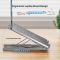 D1137A, UNITEK, Laptop Stand, Foldable, with Docking Station- 2*USB-A+USB-C 5Gbps+HDMI 4K+SD/Micro SD+PD 100W), Space Grey.