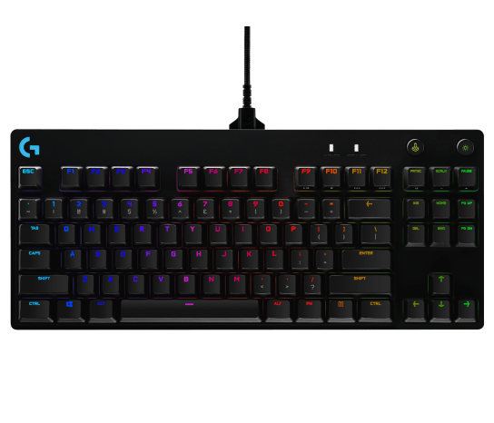 LOGITECH G PRO TKL Corded Mechanical Gaming Keyboard - BLACK - US INT'L - USB - CLICKY