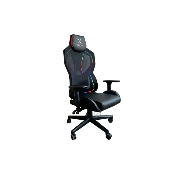 Gaming chair: Vertex CyberNova Gaming Chair With RGB light Black Mesh