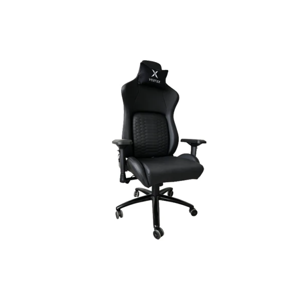 Gaming chair: Vertex Viper Gaming Chair Black Car Leather