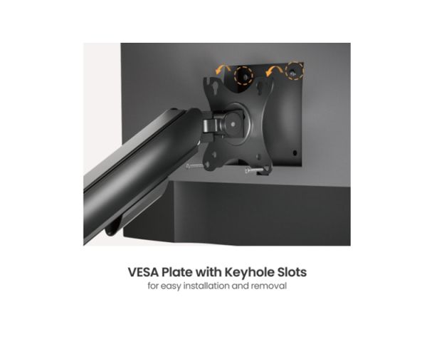 Monitor arm: Vertex VX-2MA-24EB Mechanical Spring Monitor Arm 17"-32"