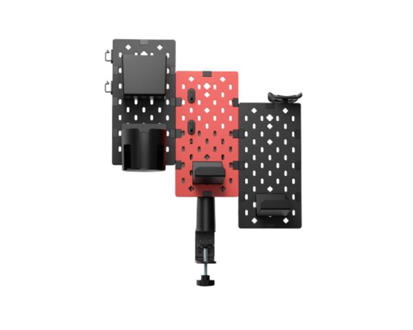 Gaming Rack: Vertex VX-GPB-02R VX-3PB-03B 3-Piece Desk Mounted Rotating Pegboard Black/Red