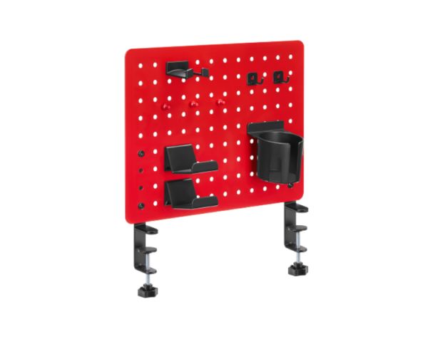 Gaming Shelf: Vertex VX-GPB-02R Gaming Clamp-on Desk Pegboard Red