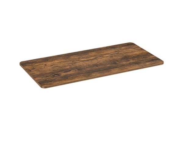 Table Top: Vertex VX-WTT-12060RB 1200x600mm One-Piece Wood Table Top Rustic Brown