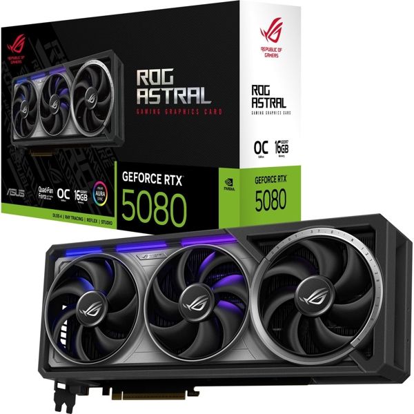 ASUS Graphic Card GeForce RTX 5080 16GB GDDR7 OC ROG-ASTRAL-RTX5080-O16G-GAMING