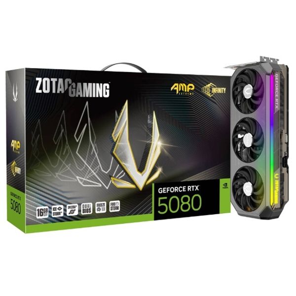 ZOTAC Graphic Adapter GeForce RTX 5080 16GB GDDR7 AMP EXTREME INFINITY