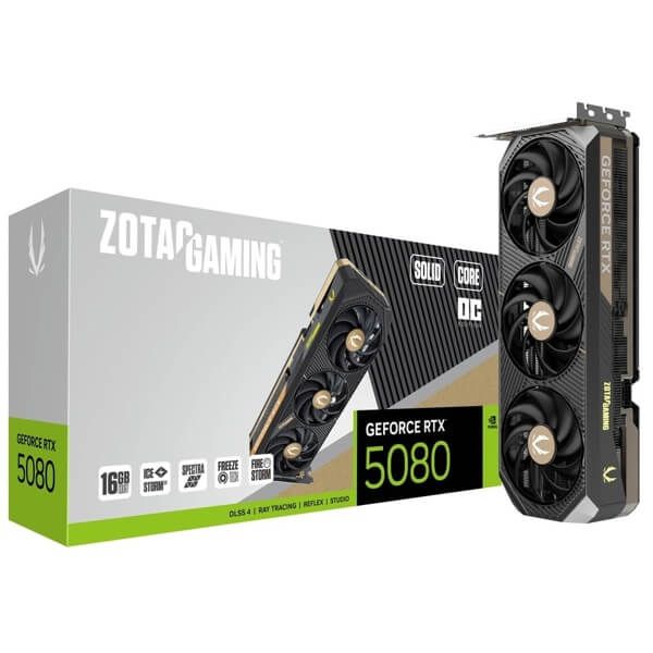 ZOTAC Graphic Adapter GeForce RTX 5080 16GB GDDR7 SOLID Core OC