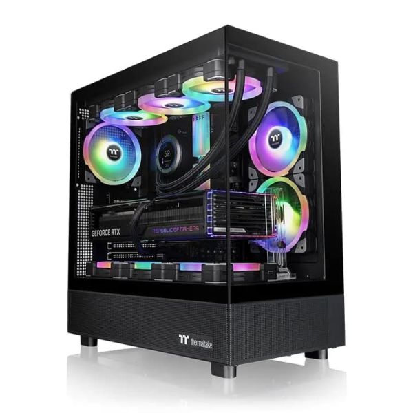 View 270 TG ARGB , THERMALTAKE, CASE, Black, E-ATX, 3x120mm ARGB Fans, AIO 360mm, air 180mm, GPU 420mm, 2x3.5", Type-C, USB