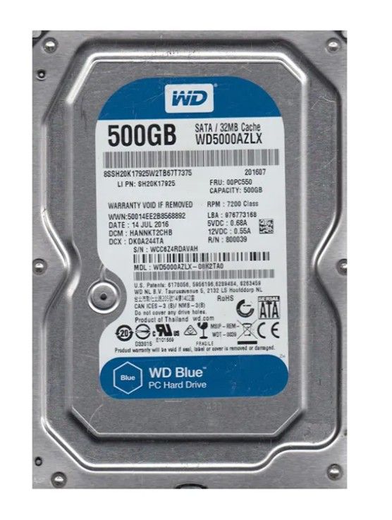 HDD WD BLUE 500GB WD5000AZLX
