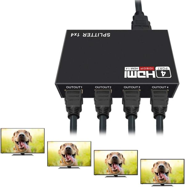 HDMI Splitter 1 in 4 Out, 1×4 HDMI switch