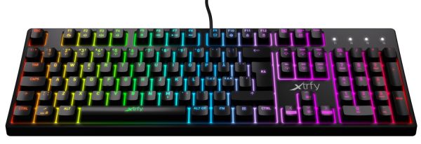Keyboard mechanical Xtrfy K4  104Key, Kailh Red, USB-A, EN/RU, RGB, Чорний