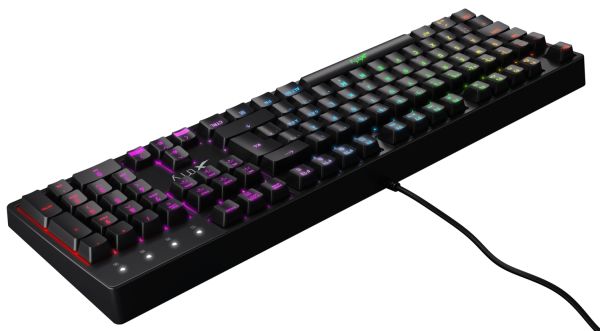 Keyboard mechanical Xtrfy K4  104Key, Kailh Red, USB-A, EN/RU, RGB, Чорний
