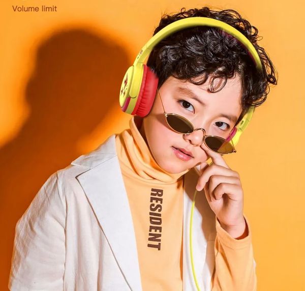 XO EP47  Kids Study Wired Headphone red-yellow