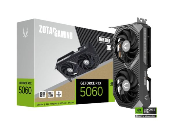 Video card: Zotac GAMING GeForce RTX5060 Twin Edge OC 8GB 128-Bit GDDR7 - ZT-B50600H-10M